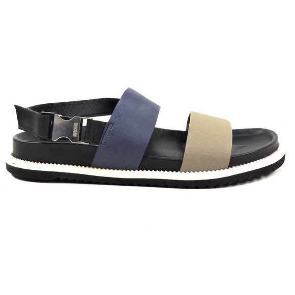 MOSCHINO 🇮🇹 MEN'S SOFT LEATHER COMFORT FLAT SUMMER SANDALS - Picture 4 of 7